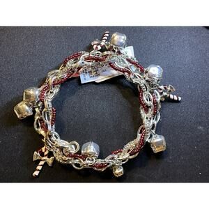Double Wrap Christmas Bracelet W/ Bells